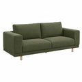 2-Sitzer Sofa mit Polyesterbezug rechteckig olivgrün 190 x 90 x 86 cm