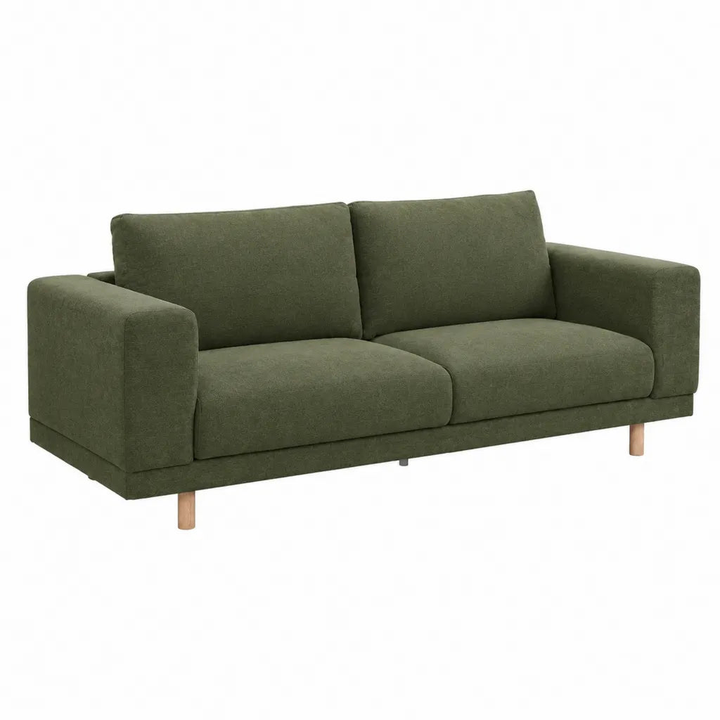 2-Sitzer Sofa mit Polyesterbezug rechteckig olivgrün 190 x 90 x 86 cm