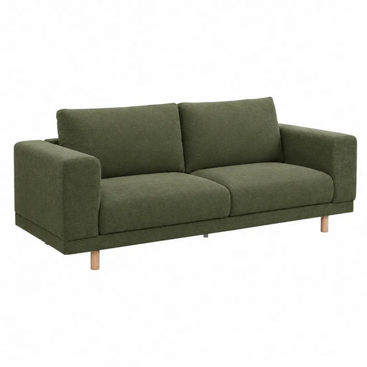 2-Sitzer Sofa mit Polyesterbezug rechteckig olivgrün 190 x 90 x 86 cm